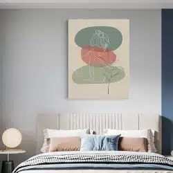 Tablou canvas Boho femeie spate in nuante crem verde rosu 1066 dormitor - Afis Poster Boho femeie spate crem verde rosu pentru living casa birou bucatarie livrare in 24 ore la cel mai bun pret.