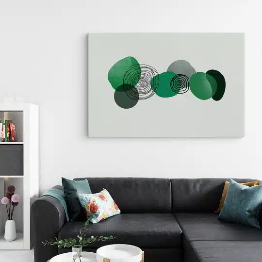 Tablou canvas Boho minimalism forme abstracte verde 1331 living - Afis Poster tablou boho minimalism pentru living casa birou bucatarie livrare in 24 ore la cel mai bun pret.