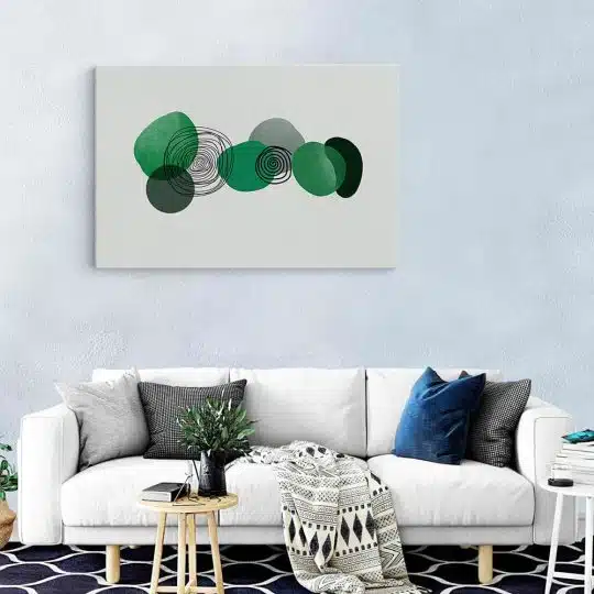 Tablou canvas Boho minimalism forme abstracte verde 1331 living modern - Afis Poster tablou boho minimalism pentru living casa birou bucatarie livrare in 24 ore la cel mai bun pret.