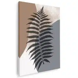 Tablou canvas Boho minimalism frunza in nuante maro gri negru 1058 - Afis Poster Boho minimalism frunza in nuante maro gri negru pentru living casa birou bucatarie livrare in 24 ore la cel mai bun pret.