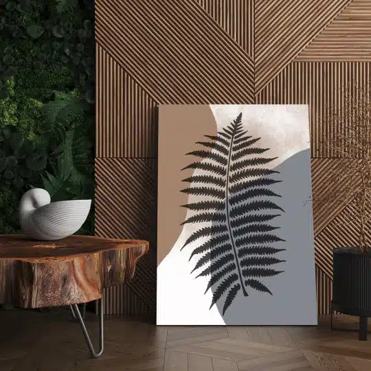 Tablou canvas Boho minimalism frunza in nuante maro gri negru 1058 living - Afis Poster Boho minimalism frunza in nuante maro gri negru pentru living casa birou bucatarie livrare in 24 ore la cel mai bun pret.