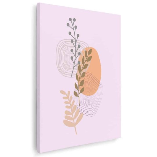 Tablou canvas Boho minimalism frunze in nuante crem portocaliu roz 1062 - Afis Poster Boho minimalism frunze crem portocaliu roz pentru living casa birou bucatarie livrare in 24 ore la cel mai bun pret.
