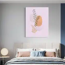 Tablou canvas Boho minimalism frunze in nuante crem portocaliu roz 1062 dormitor - Afis Poster Boho minimalism frunze crem portocaliu roz pentru living casa birou bucatarie livrare in 24 ore la cel mai bun pret.