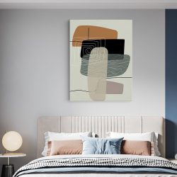 Tablou canvas Boho minimalism in nuante maro gri negru 1054 dormitor - Afis Poster Boho minimalism maro gri crem pentru living casa birou bucatarie livrare in 24 ore la cel mai bun pret.