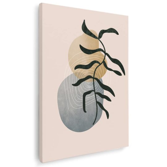Tablou canvas Boho minimalism in nuante maro gri negru 1057 - Afis Poster Boho minimalism plante maro gri negru pentru living casa birou bucatarie livrare in 24 ore la cel mai bun pret.