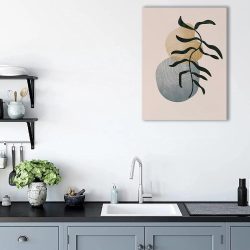 Tablou canvas Boho minimalism in nuante maro gri negru 1057 bucatarie - Afis Poster Boho minimalism plante maro gri negru pentru living casa birou bucatarie livrare in 24 ore la cel mai bun pret.