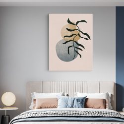 Tablou canvas Boho minimalism in nuante maro gri negru 1057 dormitor - Afis Poster Boho minimalism plante maro gri negru pentru living casa birou bucatarie livrare in 24 ore la cel mai bun pret.