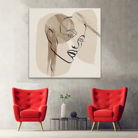 Tablou canvas Boho minimalism portret barbat maro 1290 hol - Afis Poster Boho minimalism portret barbat maro pentru living casa birou bucatarie livrare in 24 ore la cel mai bun pret.