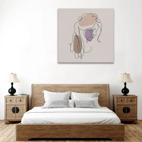 Tablou canvas Boho minimalism portret femeie crem mov 1249 dormitor - Afis Poster Boho minimalism portret femeie crem mov pentru living casa birou bucatarie livrare in 24 ore la cel mai bun pret.