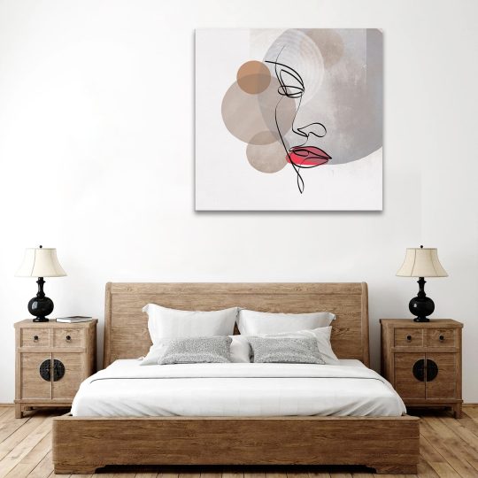 Tablou canvas Boho minimalism portret femeie maro 1292 dormitor - Afis Poster Boho minimalism portret femeie maro pentru living casa birou bucatarie livrare in 24 ore la cel mai bun pret.