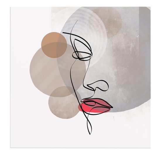 Tablou canvas Boho minimalism portret femeie maro 1292 frontal - Afis Poster Boho minimalism portret femeie maro pentru living casa birou bucatarie livrare in 24 ore la cel mai bun pret.