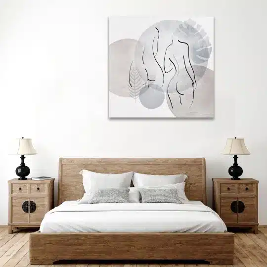 Tablou canvas Boho minimalism silueta femei crem gri 1264 dormitor - Afis Poster Boho minimalism silueta femei crem gri pentru living casa birou bucatarie livrare in 24 ore la cel mai bun pret.