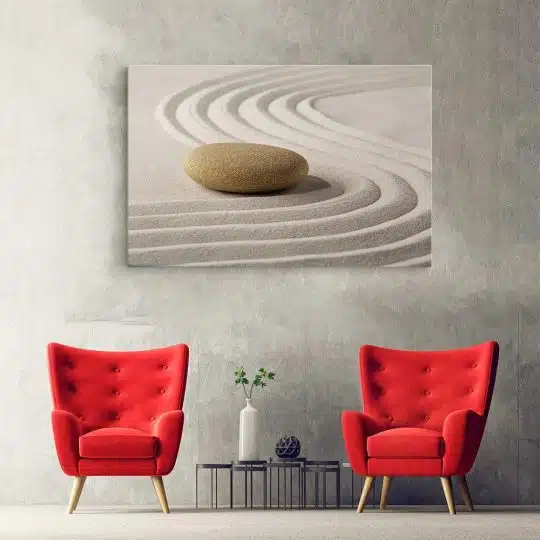 Tablou canvas Gradina Zen meditatie si relaxare crem maro 1242 hol - Afis Poster Gradina Zen meditatie si relaxare crem maro pentru living casa birou bucatarie livrare in 24 ore la cel mai bun pret.