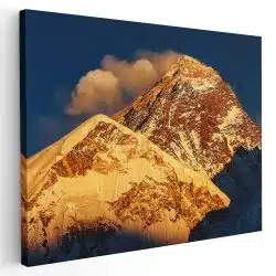 Tablou canvas Muntele Everest la apus albastru maro 1165 - Afis Poster Muntele de aur Everest la apus albastru maro pentru living casa birou bucatarie livrare in 24 ore la cel mai bun pret.