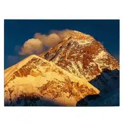 Tablou canvas Muntele Everest la apus albastru maro 1165 front - Afis Poster Muntele de aur Everest la apus albastru maro pentru living casa birou bucatarie livrare in 24 ore la cel mai bun pret.