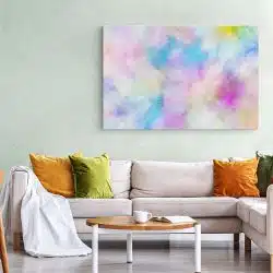 Tablou canvas abstract acuarela pastel alb roz albastru 1112 living 1 - Afis Poster abstract acuarela pastel pentru living casa birou bucatarie livrare in 24 ore la cel mai bun pret.