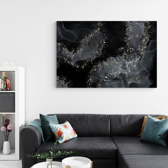Tablou canvas abstract aspect marmura gri negru auriu 1181 living - Afis Poster abstract aspect marmura pentru living casa birou bucatarie livrare in 24 ore la cel mai bun pret.