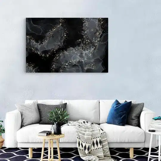 Tablou canvas abstract aspect marmura gri negru auriu 1181 living modern - Afis Poster abstract aspect marmura pentru living casa birou bucatarie livrare in 24 ore la cel mai bun pret.