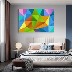 Tablou canvas abstract forme geometrice multicolore 1175 dormitor - Afis Poster abstract forme geometrice pentru living casa birou bucatarie livrare in 24 ore la cel mai bun pret.
