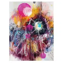 Tablou canvas abstract graffiti in nuante multicolore 1036 front - Afis Poster abstract graffiti multicolore pentru living casa birou bucatarie livrare in 24 ore la cel mai bun pret.