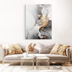 Tablou canvas abstract imitatie marmura in nuante auriu gri alb 1015 living 1 - Afis Poster abstract imitatie marmura pentru living casa birou bucatarie livrare in 24 ore la cel mai bun pret.