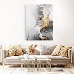 Tablou canvas abstract imitatie marmura in nuante auriu gri alb 1015 living 1 - Afis Poster abstract imitatie marmura pentru living casa birou bucatarie livrare in 24 ore la cel mai bun pret.