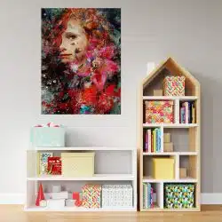 Tablou canvas abstract portret copil in nuante multicolore 1033 camera copii - Afis Poster abstract portret copil multicolore pentru living casa birou bucatarie livrare in 24 ore la cel mai bun pret.