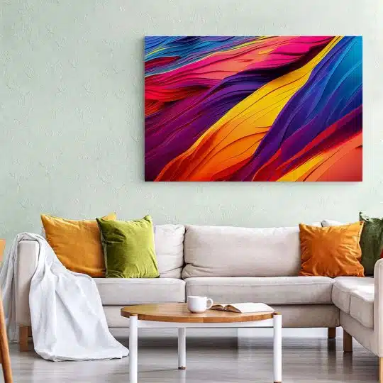 Tablou canvas abstract valuri de culoare rosu galben albastru 1019 living 1 - Afis Poster Tablou canvas abstract valuri de culoare pentru living casa birou bucatarie livrare in 24 ore la cel mai bun pret.