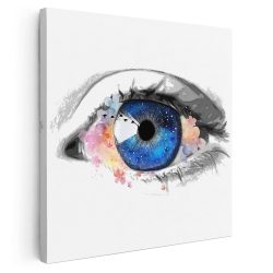 Tablou canvas acuarela ochi detaliu albastru 1333 - Afis Poster Tablou canvas acuarela ochi pentru living casa birou bucatarie livrare in 24 ore la cel mai bun pret.