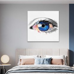 Tablou canvas acuarela ochi detaliu albastru 1333 camera 1 - Afis Poster Tablou canvas acuarela ochi pentru living casa birou bucatarie livrare in 24 ore la cel mai bun pret.