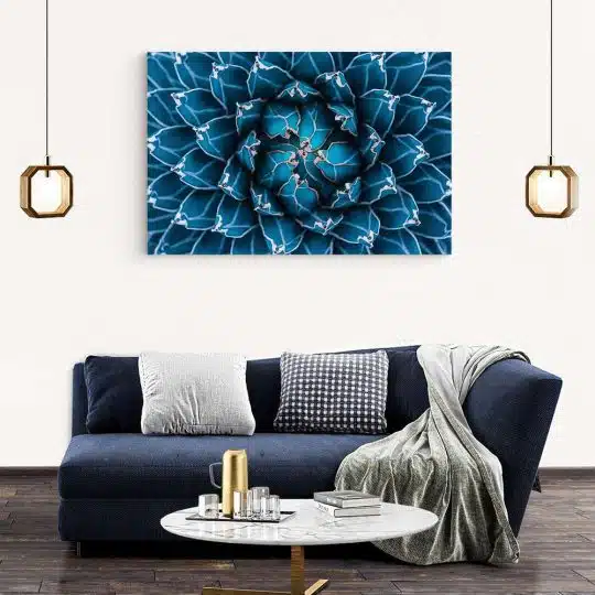 Tablou canvas agave cactus detaliu albastru 1380 living modern 2 - Afis Poster Tablou cu cactus agave detaliu albastru pentru living casa birou bucatarie livrare in 24 ore la cel mai bun pret.