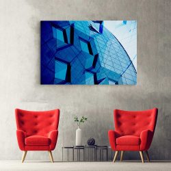 Tablou canvas arhitectura moderna cu structura geometrica albastru 1233 hol - Afis Poster arhitectura moderna cu structura geometrica albastru pentru living casa birou bucatarie livrare in 24 ore la cel mai bun pret.