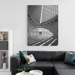 Tablou canvas arhitectura moderna interior in nuante alb negru gri 1039 living 2 - Afis Poster arhitectura moderna interior alb negru gri pentru living casa birou bucatarie livrare in 24 ore la cel mai bun pret.