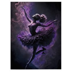 Tablou canvas balerina dansand in nuante mov gri negru 1072 front - Afis Poster balerina dansand mov gri negru pentru living casa birou bucatarie livrare in 24 ore la cel mai bun pret.
