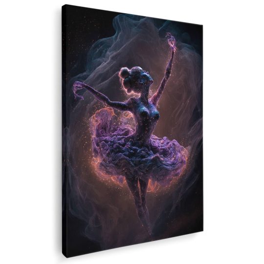Tablou canvas balerina dansand mov albastru negru 1075 - Afis Poster balerina dansand mov albastru negru pentru living casa birou bucatarie livrare in 24 ore la cel mai bun pret.