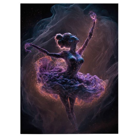 Tablou canvas balerina dansand mov albastru negru 1075 front - Afis Poster balerina dansand mov albastru negru pentru living casa birou bucatarie livrare in 24 ore la cel mai bun pret.