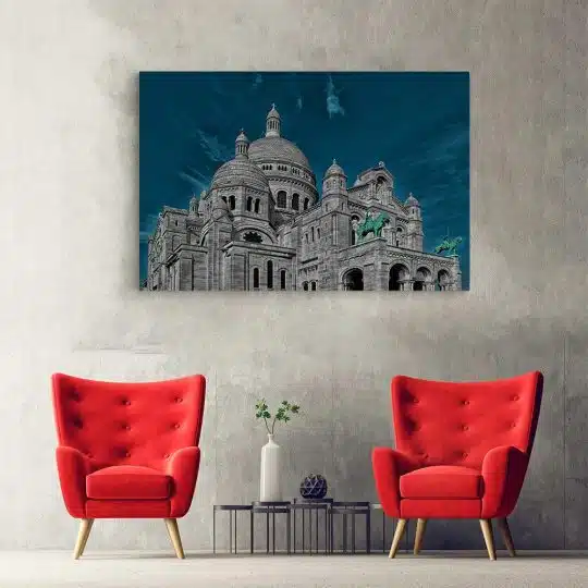 Tablou canvas biserica Sacre Coeur Paris albastru gri 1108 hol - Afis Poster biserica Sacré-Cœur Paris albastru gri pentru living casa birou bucatarie livrare in 24 ore la cel mai bun pret.