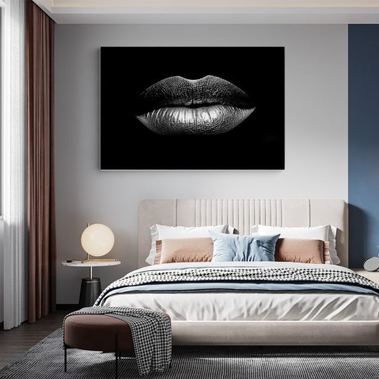 Tablou canvas buze femeie izolate fundal negru alb negru 1217 dormitor - Afis Poster buze femeie detaliu alb negru pentru living casa birou bucatarie livrare in 24 ore la cel mai bun pret.
