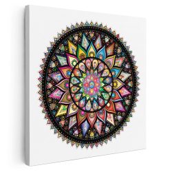 Tablou canvas cerc mandala forme geometrice multicolor 1339 - Afis Poster cerc mandala forme geometrice multicolor pentru living casa birou bucatarie livrare in 24 ore la cel mai bun pret.