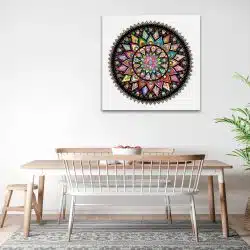 Tablou canvas cerc mandala forme geometrice multicolor 1339 bucatarie - Afis Poster cerc mandala forme geometrice multicolor pentru living casa birou bucatarie livrare in 24 ore la cel mai bun pret.