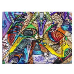 Tablou canvas compozitie abstracta graffiti multicolor 1207 front - Afis Poster compozitie graffiti pentru living casa birou bucatarie livrare in 24 ore la cel mai bun pret.