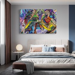 Tablou canvas compozitie abstracta graffiti multicolor 1207 dormitor - Afis Poster compozitie graffiti pentru living casa birou bucatarie livrare in 24 ore la cel mai bun pret.