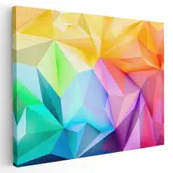 Tablou canvas creatie abstract geometrica in nuante albastru galben roz 1042 - Afis Poster forme geometrice abstracte albastru galben roz pentru living casa birou bucatarie livrare in 24 ore la cel mai bun pret.