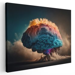 Tablou canvas creier uman creat din nori maro albastru roz 1116 - Afis Poster creier uman creat din nori maro albastru roz pentru living casa birou bucatarie livrare in 24 ore la cel mai bun pret.