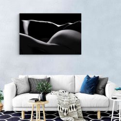 Tablou canvas detaliu nud femeie alb negru 1146 living modern - Afis Poster nud femeie solduri alb negru pentru living casa birou bucatarie livrare in 24 ore la cel mai bun pret.