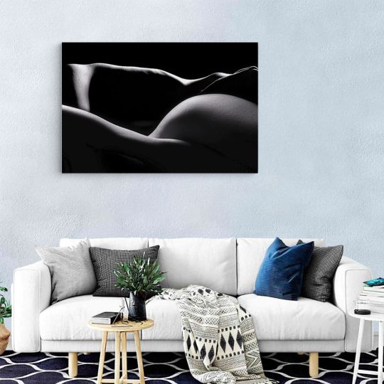 Tablou canvas detaliu nud femeie alb negru 1146 living modern - Afis Poster nud femeie solduri alb negru pentru living casa birou bucatarie livrare in 24 ore la cel mai bun pret.