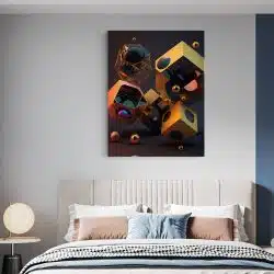 Tablou canvas elemente geometrice galben maro mov 1096 dormitor - Afis Poster elemente geometrice galben maro mov pentru living casa birou bucatarie livrare in 24 ore la cel mai bun pret.