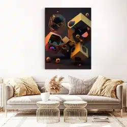 Tablou canvas elemente geometrice galben maro mov 1096 living 1 - Afis Poster elemente geometrice galben maro mov pentru living casa birou bucatarie livrare in 24 ore la cel mai bun pret.