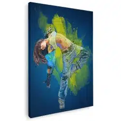 Tablou canvas femeie dans hip hop multicolor 1222 - Afis Poster femeie dans hip-hop pentru living casa birou bucatarie livrare in 24 ore la cel mai bun pret.