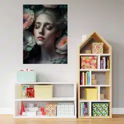 Tablou canvas femeie fantezie flori crem roz mov 1077 camera copii - Afis Poster femeie fantezie flori crem roz mov pentru living casa birou bucatarie livrare in 24 ore la cel mai bun pret.